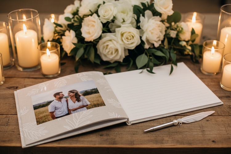 Wedding Guest Books with Photos — Custom Photo Guest Books